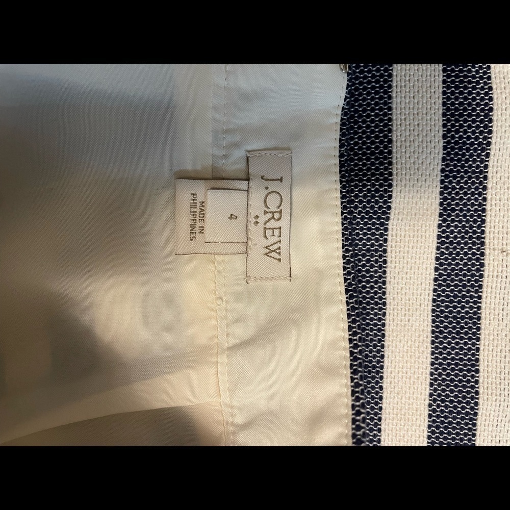 J. Crew Striped Cotton Mini Skirt Size 4 - Picture 7 of 9